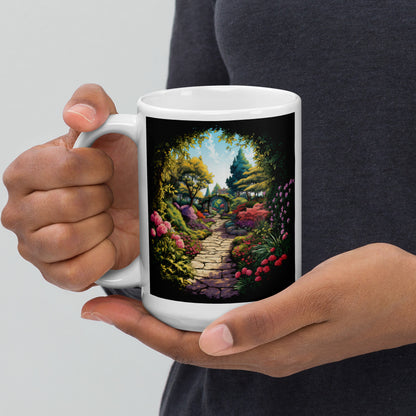 Budding with Optimism, Garden Path Ceramic Mug