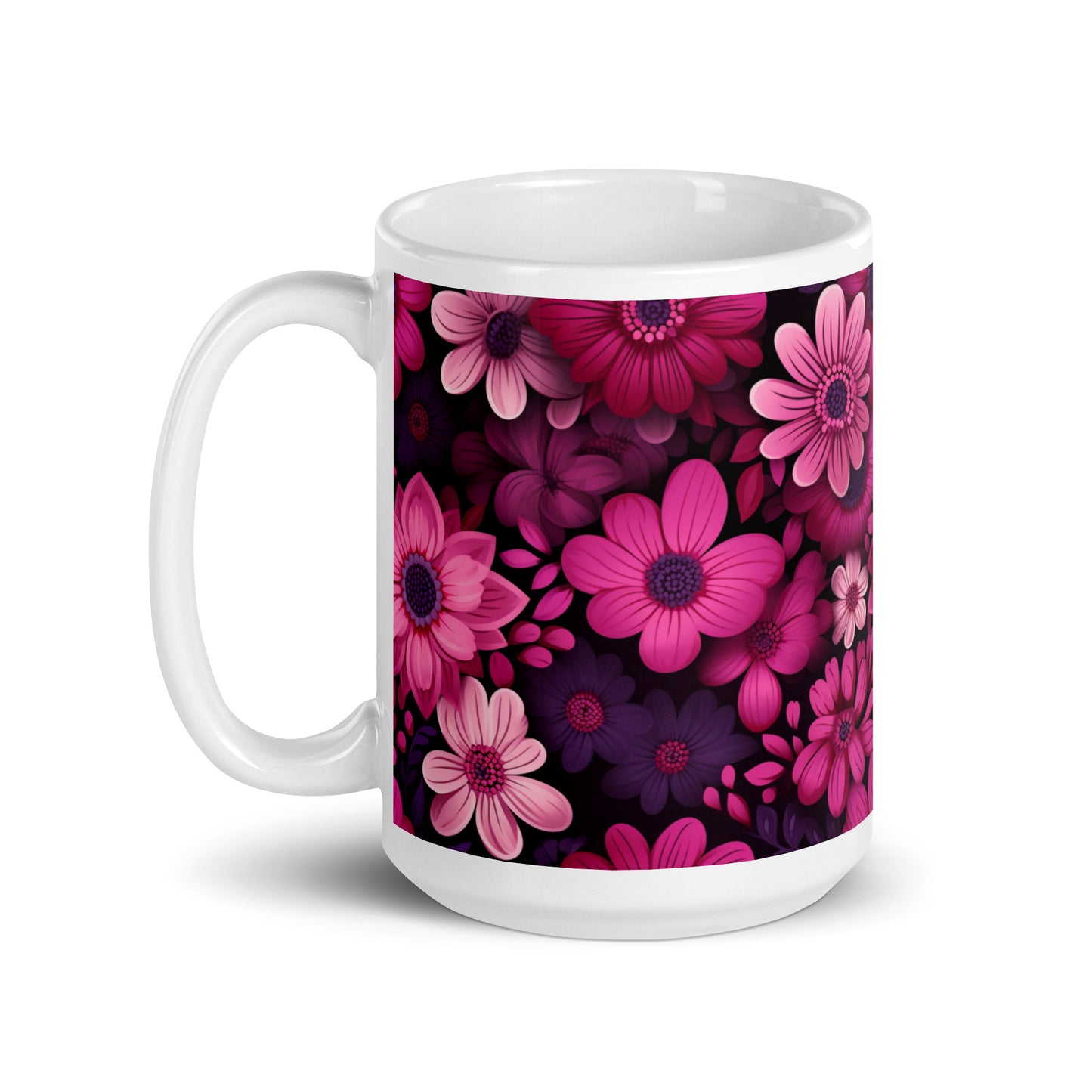 Magenta Flower Power Mug