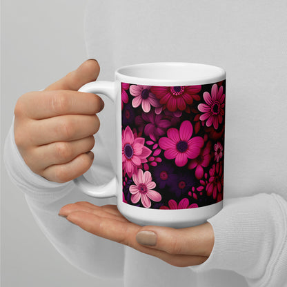 Magenta Flower Power Mug