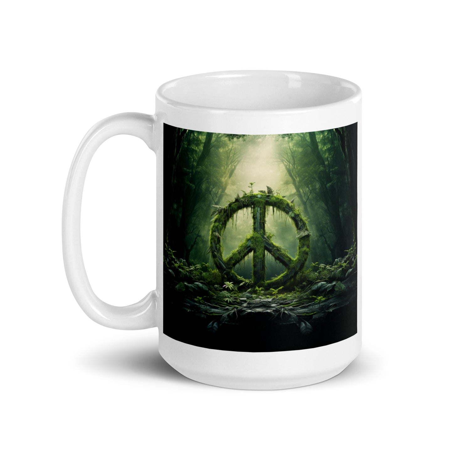 Forest Peace Sign Ceramic Mug