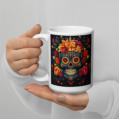 Day of the Dead Sugar Skull Ceramic Mug