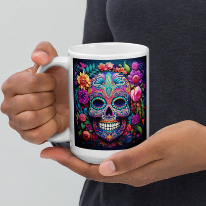 Day of the Dead Sugar Skull Ceramic Mug