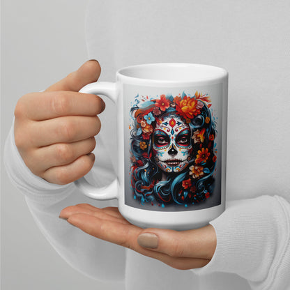 Queen of My Own Destiny, Day of the Dead art Ceramic Mug