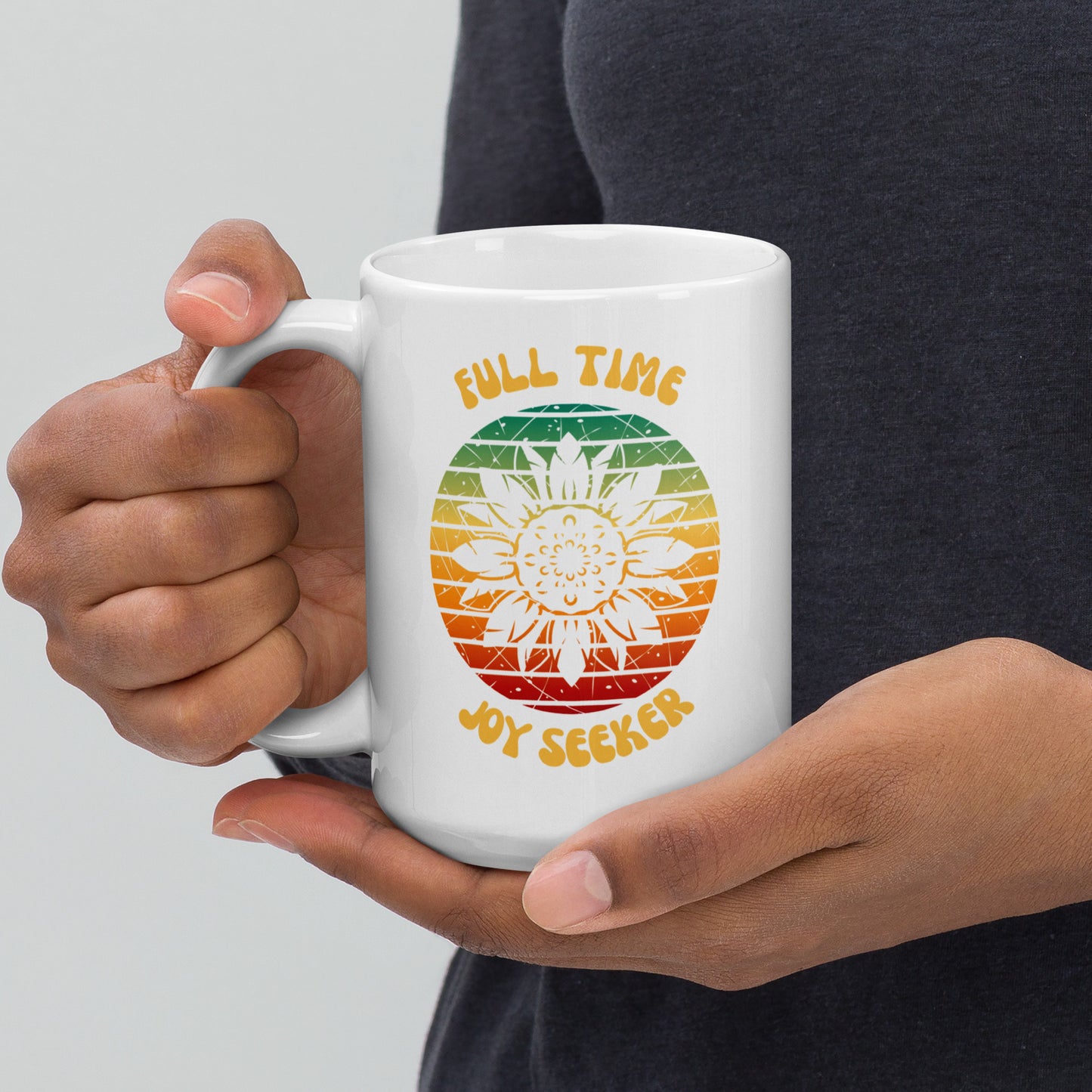 Full Time Joy Seeker Sunflower Ceramic Mug