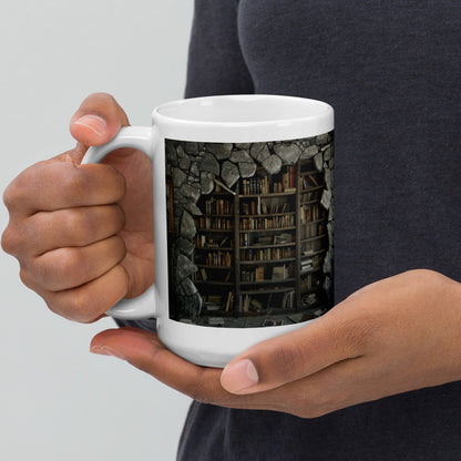 Discovered Hidden Bookshelf Ceramic Mug