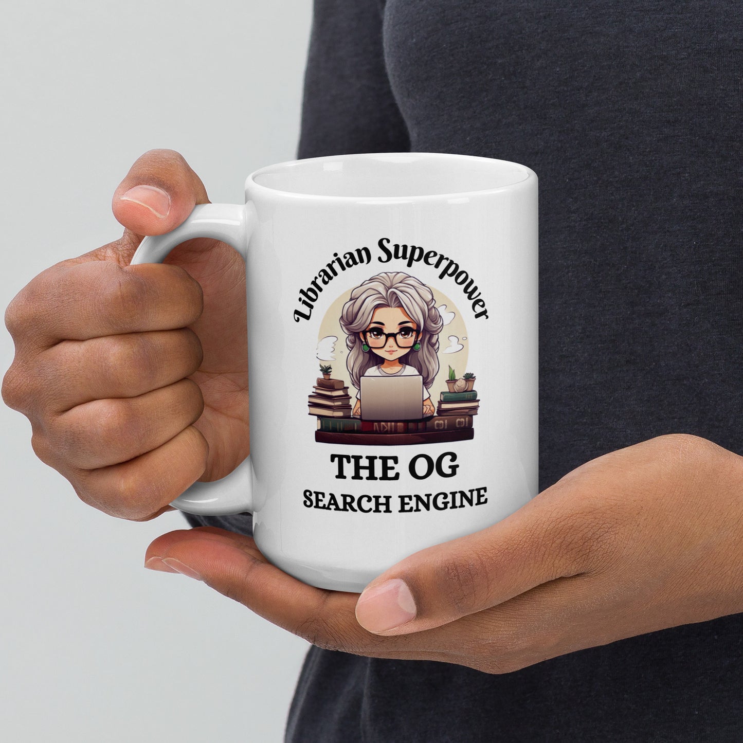 Librarian Superpower The OG Search Engine Ceramic Mug