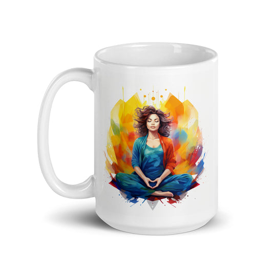 Meditate, Elevate, Radiate Ceramic Mug