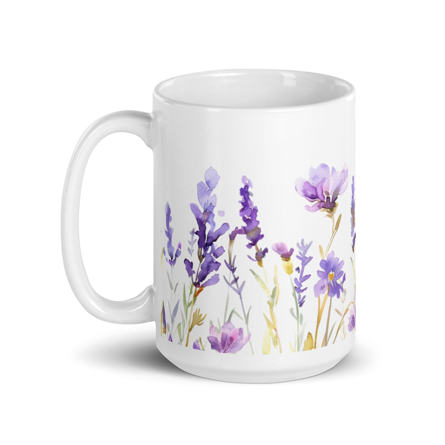 Purple Wildflowers Ceramic Mug