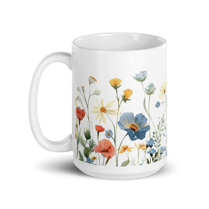 Boho Wildflowers Ceramic Mug