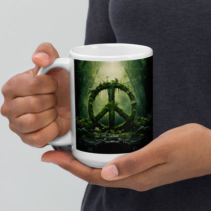 Forest Peace Sign Ceramic Mug