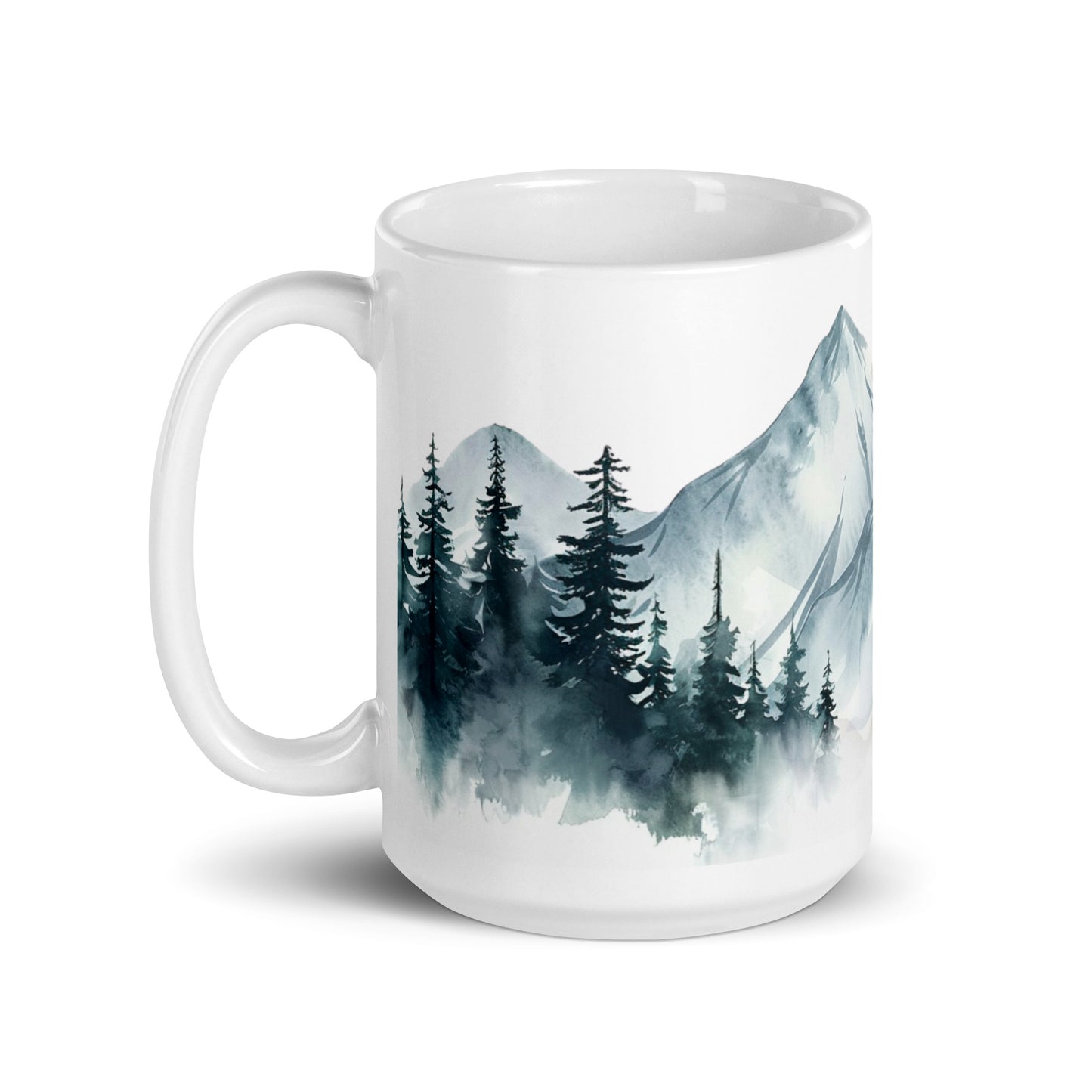 Watercolor Mountains Ceramic Mug