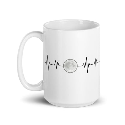 Heartbeat Moon Ceramic Mug