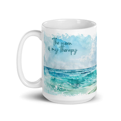 The Ocean is My Therapy Ceramic Mug