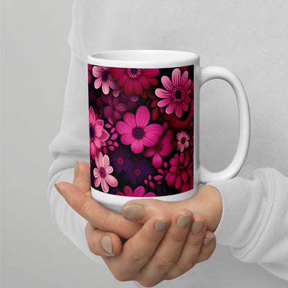 Magenta Flower Power Mug