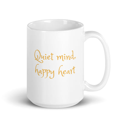 Quiet Mind, Happy Heart Ceramic Mug