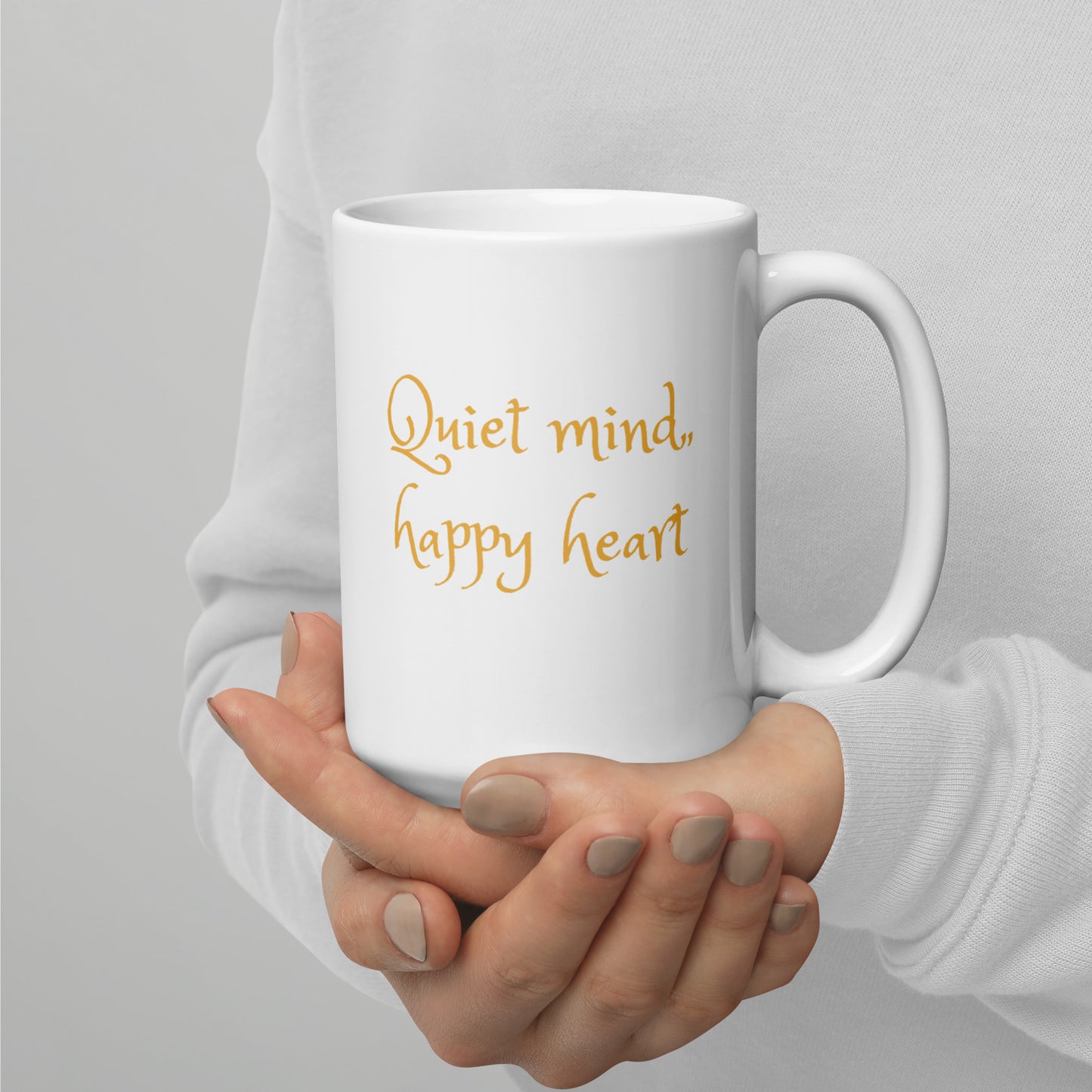 Quiet Mind, Happy Heart Ceramic Mug