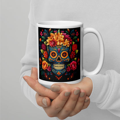 Day of the Dead Sugar Skull Ceramic Mug