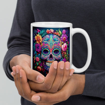 Day of the Dead Sugar Skull Ceramic Mug