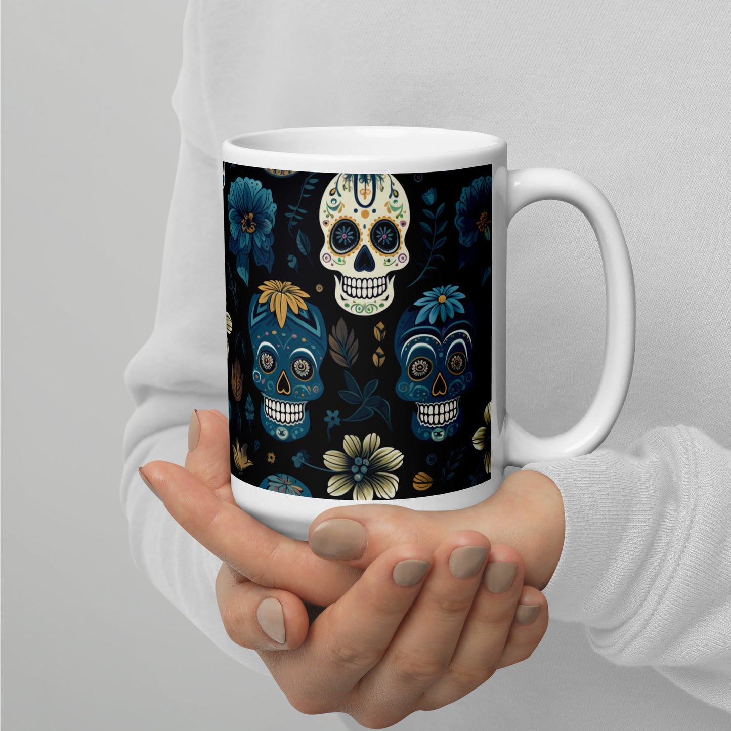 Day of the Dead Sugar Skull Ceramic Mug