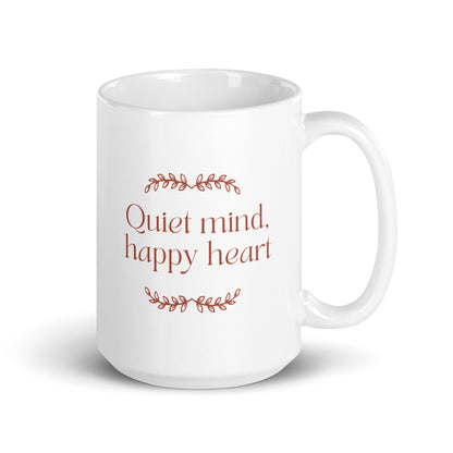 Quiet Mind, Happy Heart Ceramic Mug