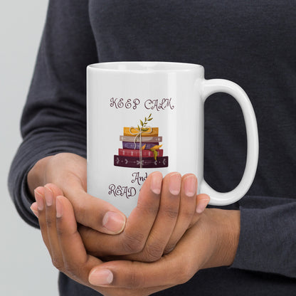 Keep Calm and Read Books Ceramic Mug