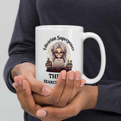 Librarian Superpower The OG Search Engine Ceramic Mug