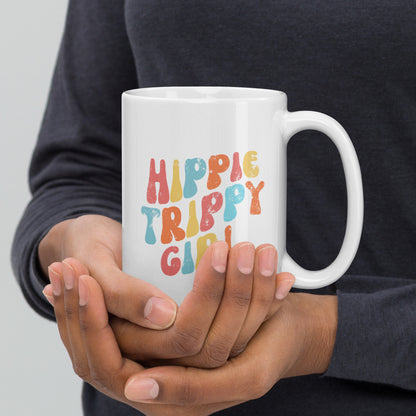 Hippie Trippy Girl Ceramic Mug