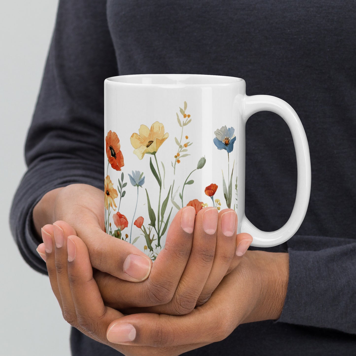 Boho Wildflowers Ceramic Mug