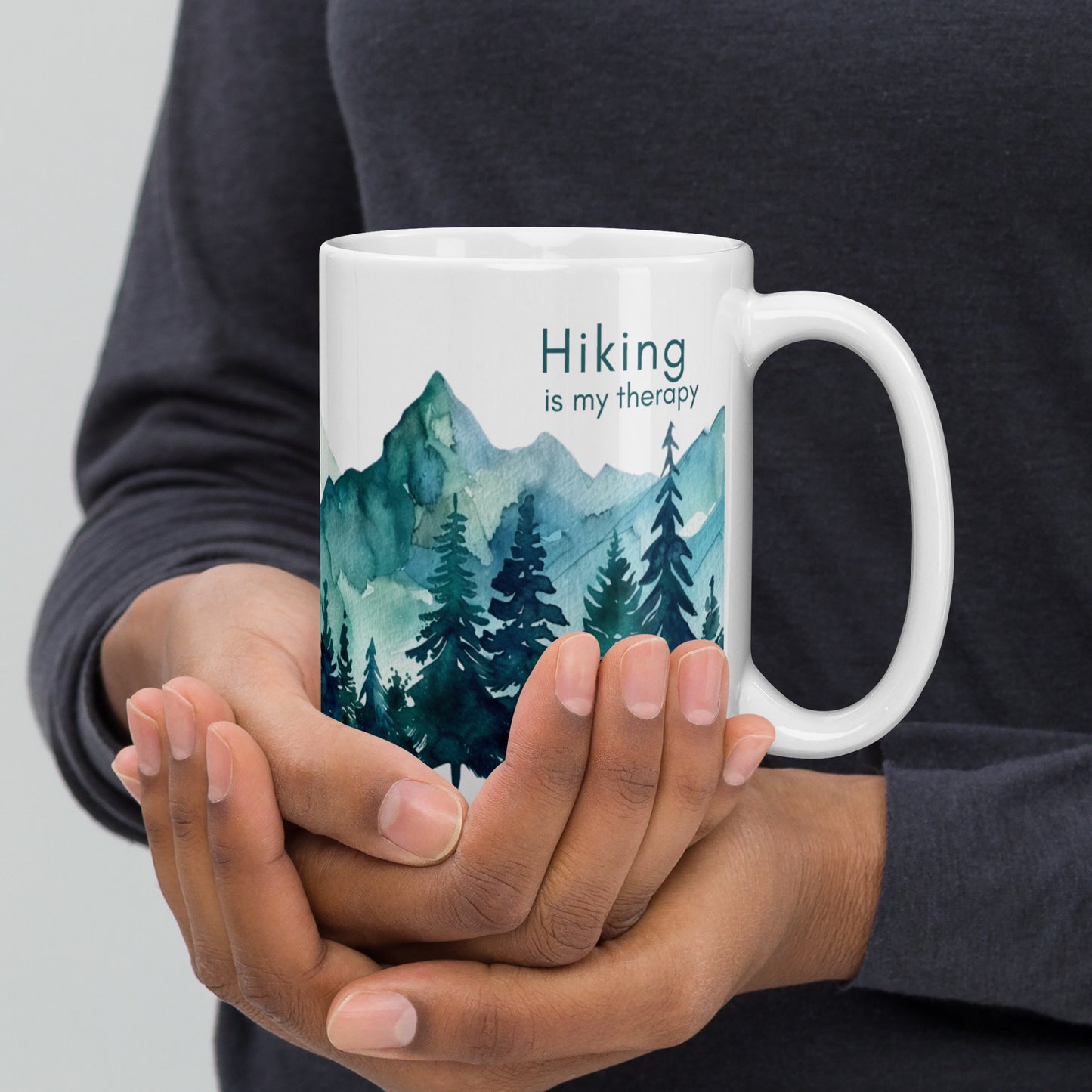 Hiking is My Therapy Ceramic Mug