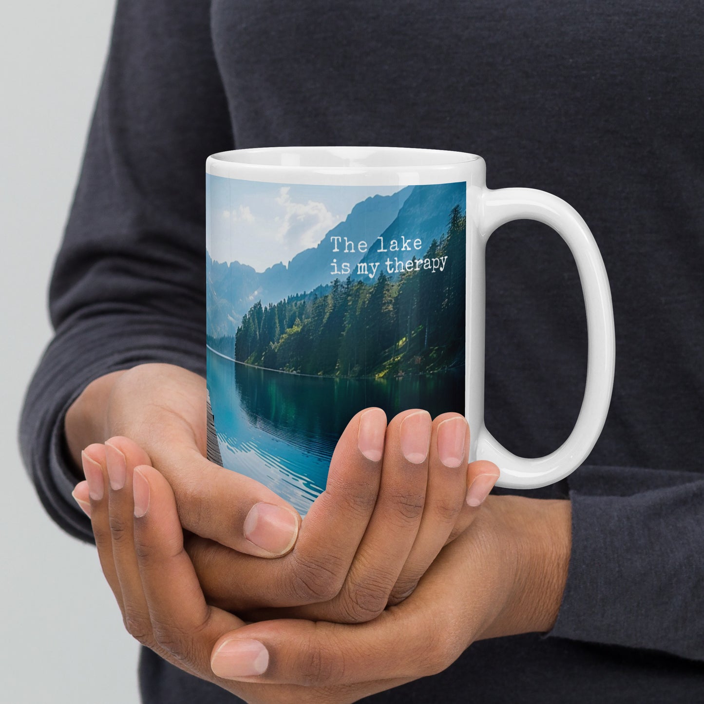 The Lake is My Therapy Ceramic Mug